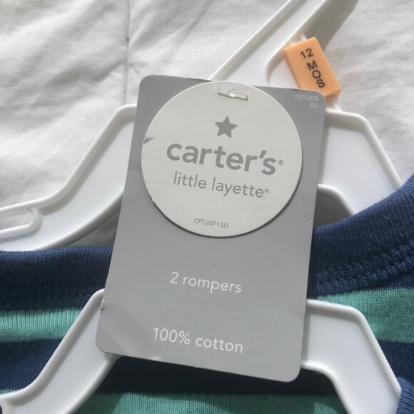 Carter's Two-Pack Rompers Size 12M New with Tags! - Picture 6 of 8